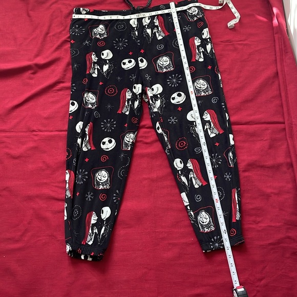 Nightmare Before Christmas Sz 2X (18W/20W) Black Plush Fleece Pajama Pants - Picture 11 of 13